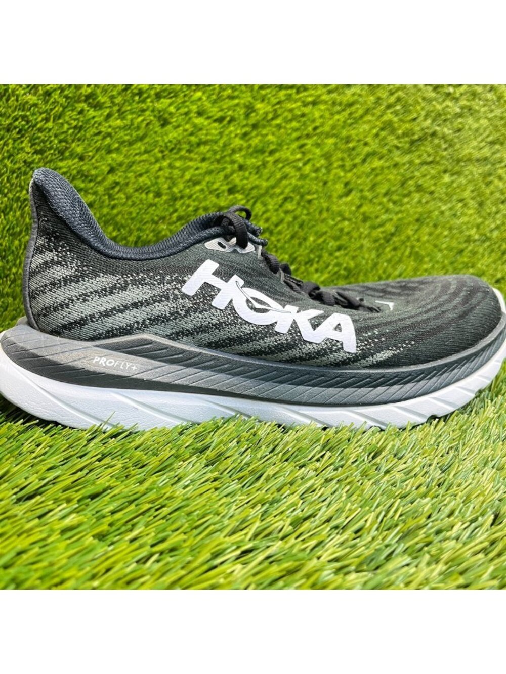 Hoka One One Mach 5 Womens Size 7.5D Black White Athletic Running Shoes Sneakers